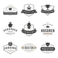 Vintage Logos Design Templates Set. logotypes elements vector