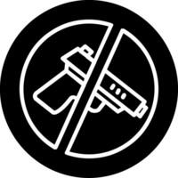 No Gun Glyph Icon vector