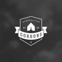 Camping Logotype Design Element in Vintage Style for Logo vector