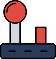 Joystick Line Filled Icon vector