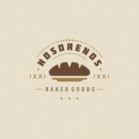 Bakery Shop Logo Template. Design Element Vintage Style for Logotype vector