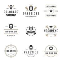 Vintage Logos Design Templates Set. design elements, Logo Elements vector