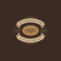 Bakery Shop Logo Template. Design Element Vintage Style for Logotype vector