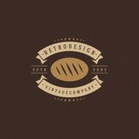 Bakery Shop Logo Template. Design Element Vintage Style for Logotype vector