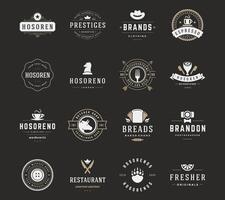 Vintage Logos Design Templates Set, Design Elements vector