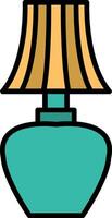 Lamp Line Filled Icon vector