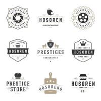 Vintage Logos Design Templates Set. logotypes elements collection vector