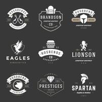 Vintage Logos Design Templates Set. logotypes elements collection vector