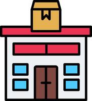 Parcel Post Line Filled Icon vector