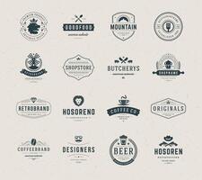 Vintage Logos Design Templates Set. logotypes elements collection vector