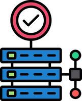 Server Line Filled Icon vector