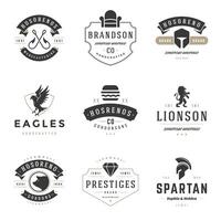 Vintage Logos Design Templates Set. logotypes elements collection vector