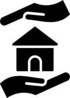 Home Insurance Glyph Icon vector