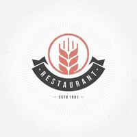 Restaurant Logo Template. Design Element Vintage Style for Logotype vector