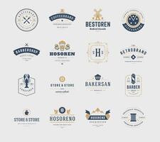 Vintage Logos Design Templates Set. design elements, Logo Elements vector