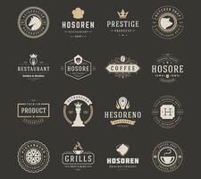 Vintage Logos Design Templates Set. design elements vector