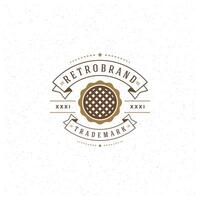 Bakery Shop Logo Template. Design Element Vintage Style for Logotype vector