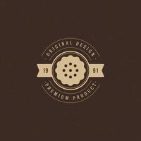 Bakery Shop Logo Template. Design Element Vintage Style for Logotype vector
