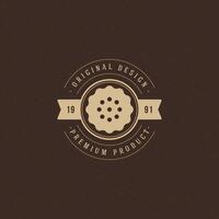 Bakery Shop Logo Template. Design Element Vintage Style for Logotype vector