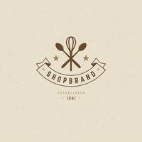Restaurant Logo Template. Design Element Vintage Style for Logotype vector