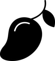 Mango Glyph Icon vector