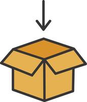Package Design Line Filled Icon vector