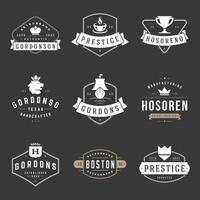 Vintage Logos Design Templates Set. design elements, Logo Elements vector