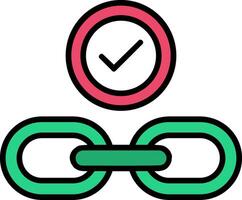 Hyperlink Line Filled Icon vector