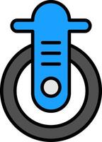 Caster Line Filled Icon vector