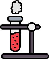 Test Tube Line Filled Icon vector