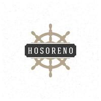 Nautical Logo Design Element in Vintage Style for Logotype or badge vector