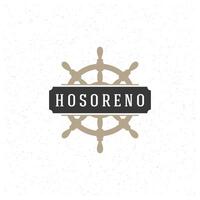 Nautical Logo Design Element in Vintage Style for Logotype or badge vector