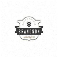 Beer Logotype Design Element in Vintage Style Badge vector