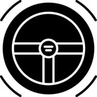 Steering Wheel Glyph Icon vector