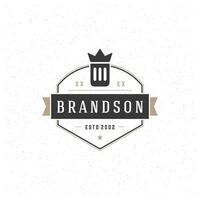 Beer Logotype Design Element in Vintage Style Badge vector