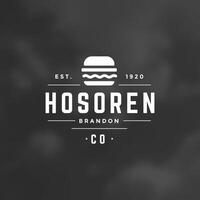Fast Food Design Element in Vintage Style for Logotype or Badge vector