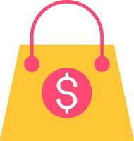 Shopping Bag Flat Icon vector