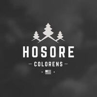 Forest Logotype Design Element in Vintage Style Badge vector