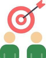 Business Targeting Flat Icon vector