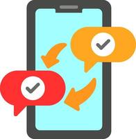 Text Message Flat Icon vector