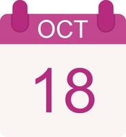 October Flat Icon vector