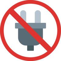 Prohibited Sign Flat Icon vector