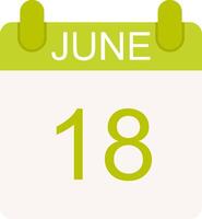 June Flat Icon vector