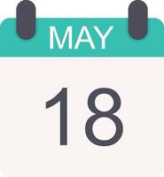 May Flat Icon vector