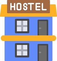 Hostel Flat Icon vector