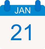 January Flat Icon vector