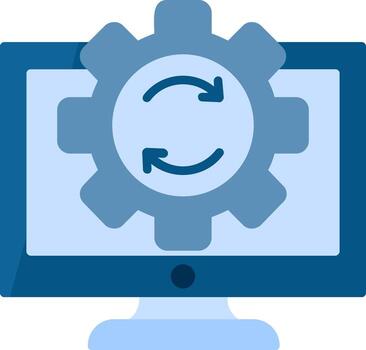 Data Processing Flat Icon vector