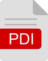 PDI File Format Flat Icon vector