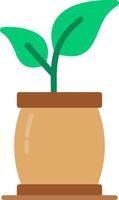 icono de planta plana vector