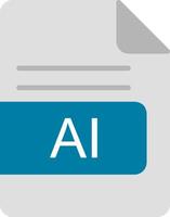 AI File Format Flat Icon vector